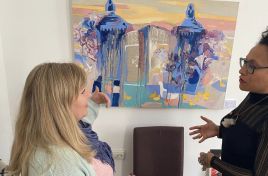 O expoziţie de pictură, organizată la Ambasada SUA, în cadrul programului „Artă în Ambasade” (VIDEO)