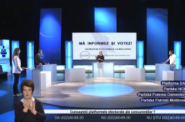Dezbateri Electorale din 5 iulie. Participă: Platforma DA, PP „NOI”, PP „Puterea Oamenilor”, PP „Patrioţii Moldovei”
